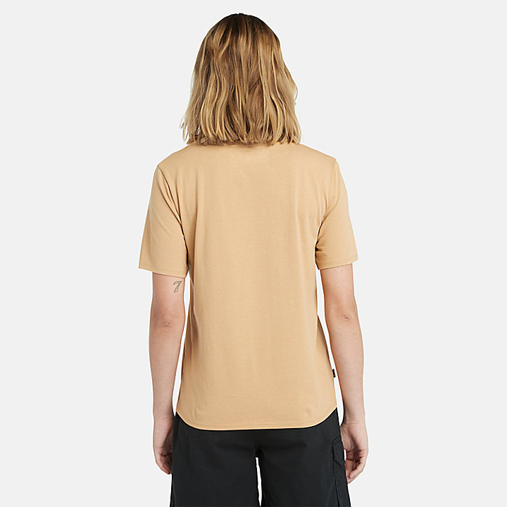 T-shirt à logo pour femme en jaune