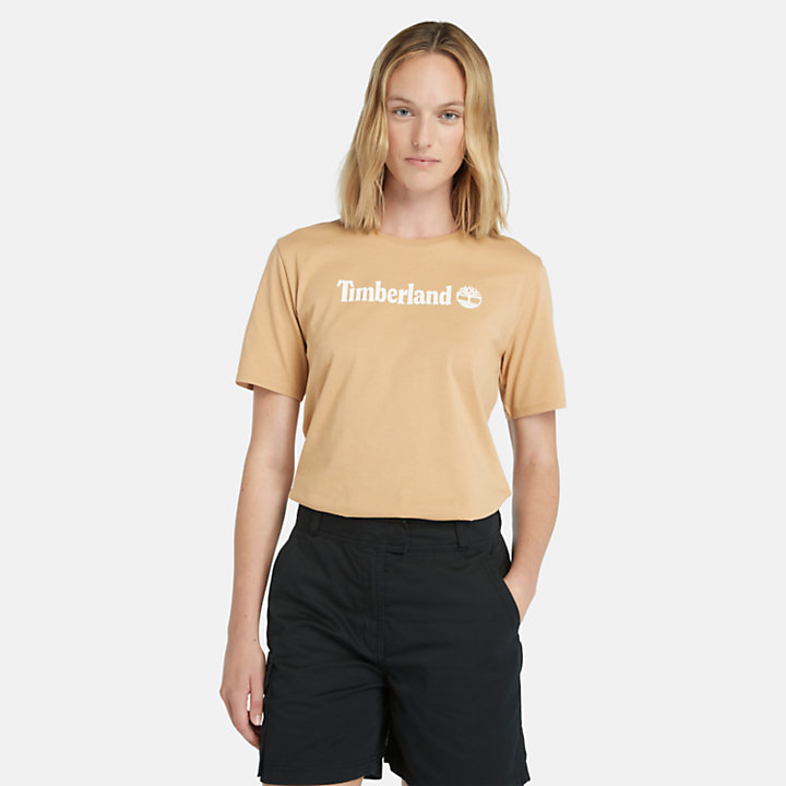 Logo T-Shirt for Women in Yellow-