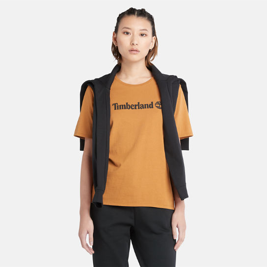T-shirt à logo pour femme en jaune foncé | Timberland