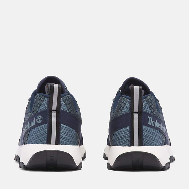 Winsor Trail Lage Sneaker met veters voor heren in blauw-