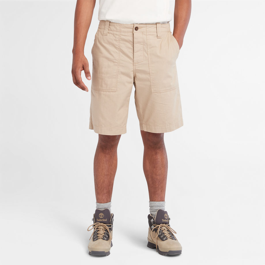 Timberland Fatigue Shorts For Men In Beige Beige, Size 28