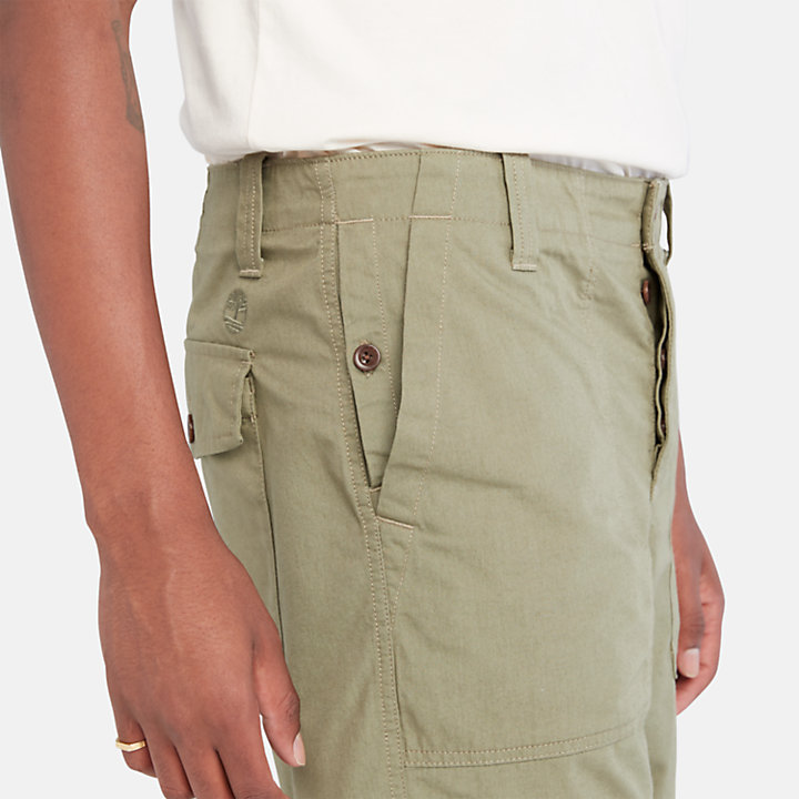 Fatigue Shorts for Men in Green-