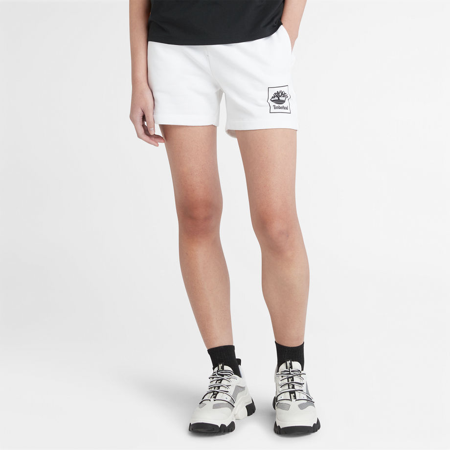 Timberland Short Avec Logo Pour Femme En Blanc Blanc