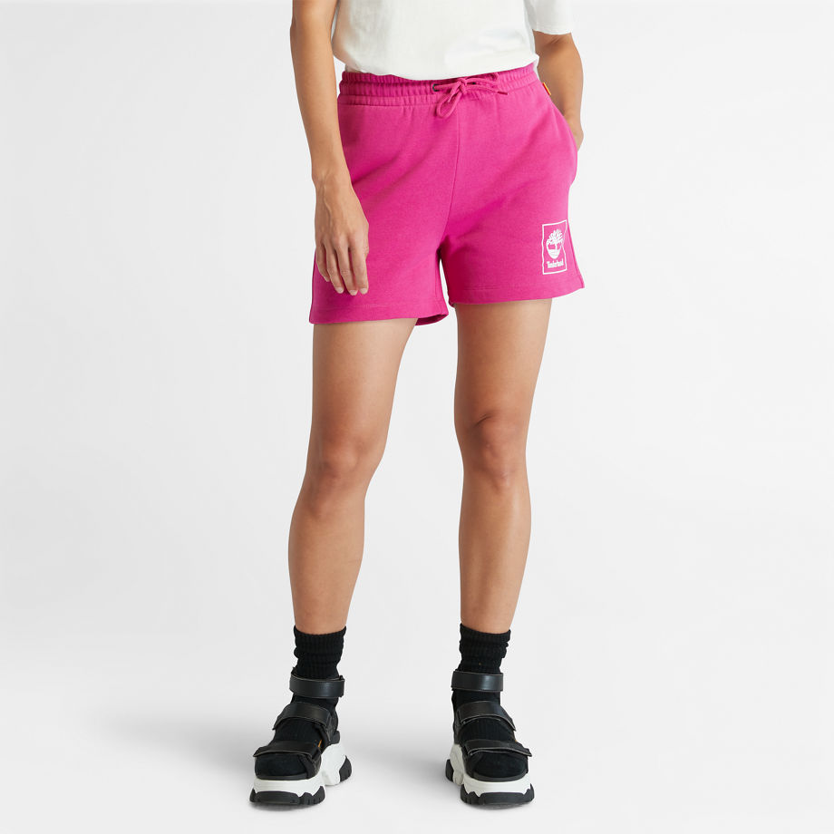 Timberland Logo Pack Sweatshorts For Women In Pink Pink, Size XS