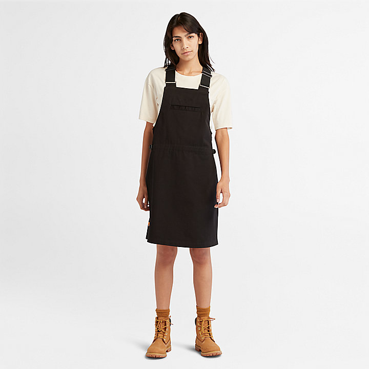 Dungaree Dress for Women in Black