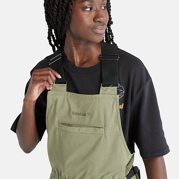 Dungaree Dress for Women in Green