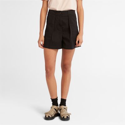 Timberland Pleated Shorts For Women In Black Black