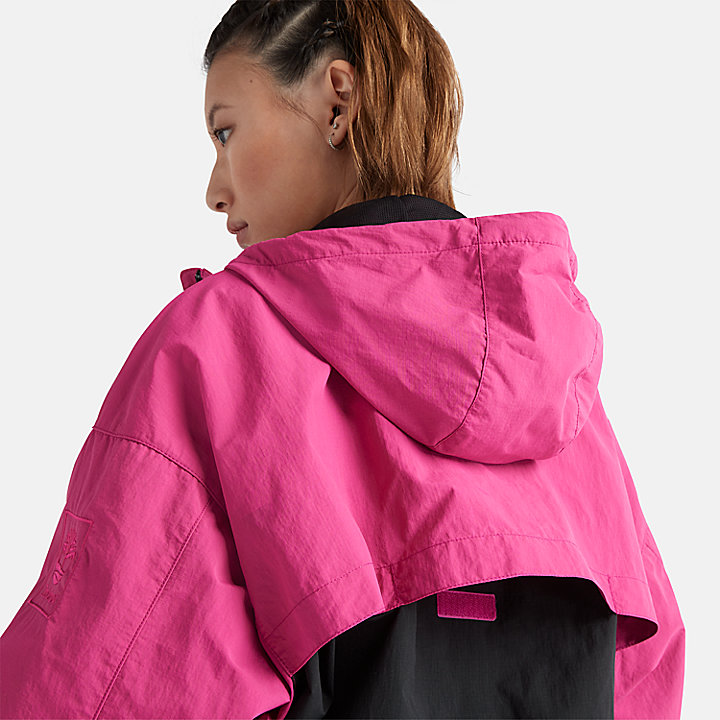 Windjacke mit mehreren Taschen für Damen in Pink