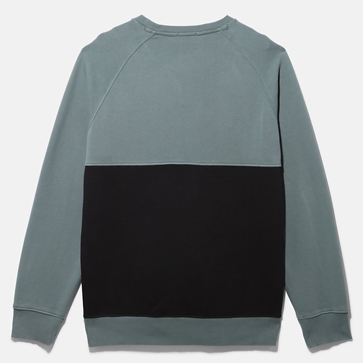 Cut-and-sew sweatshirt voor heren in groen-