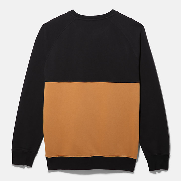 Cut-and-sew Sweatshirt in Black-