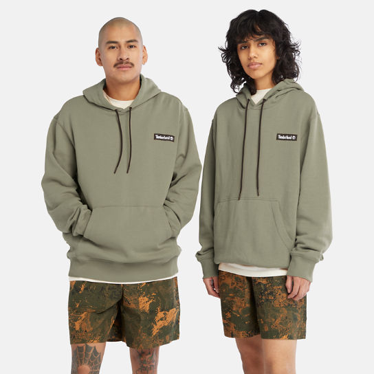 Woven Badge Hoodie for Men in Green | Timberland