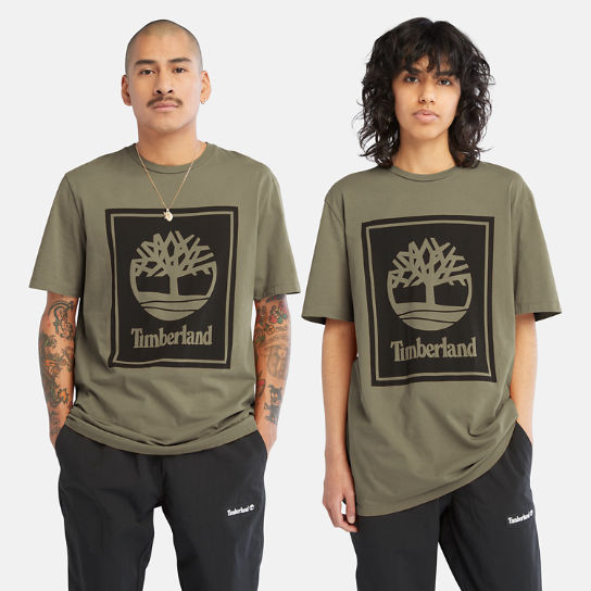 T-shirt unisexe à logo en vert | Timberland
