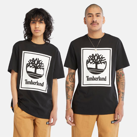 T-shirt à logo pour homme en noir | Timberland