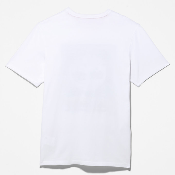 T-shirt unisexe à logo en blanc-