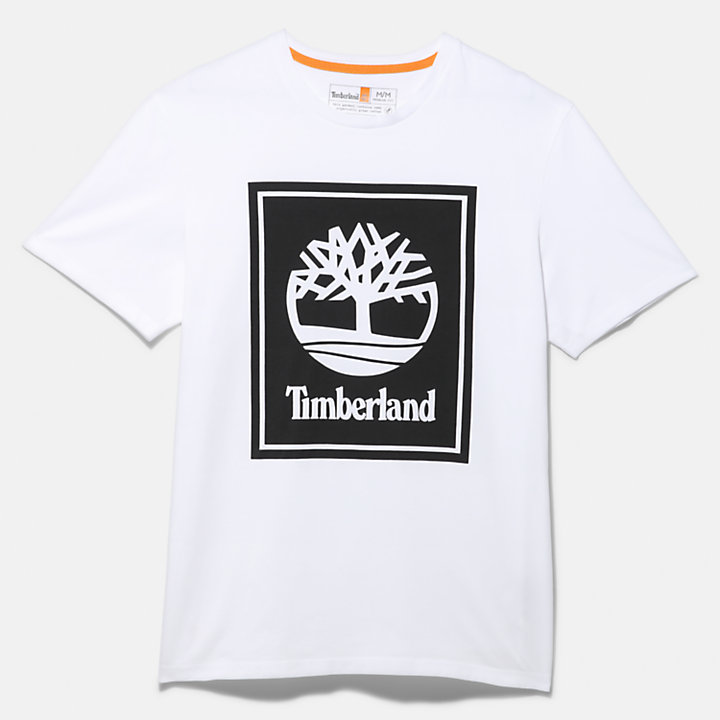T-shirt unisexe à logo en blanc-
