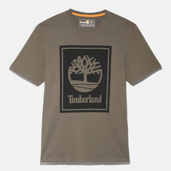 T-shirt à logo pour homme en vert foncé | Timberland