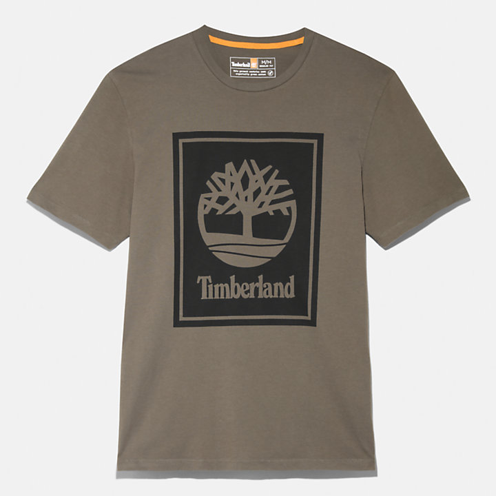 T-Shirt mit Logo für Herren in Dunkelgrün-