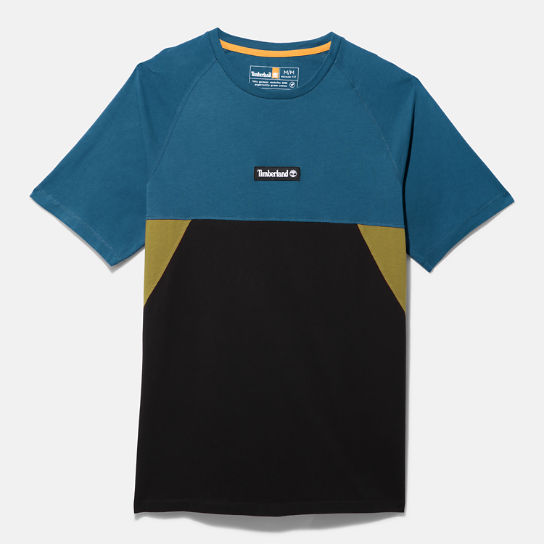 Camiseta con paneles cosidos para hombre en azul | Timberland