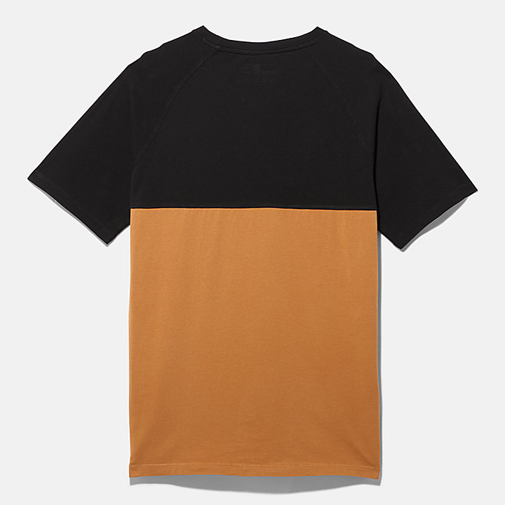 Cut-and-Sew T-Shirt für Herren in Schwarz