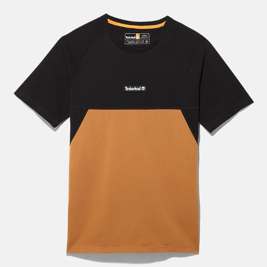 Cut-and-sew T-shirt voor heren in zwart | Timberland