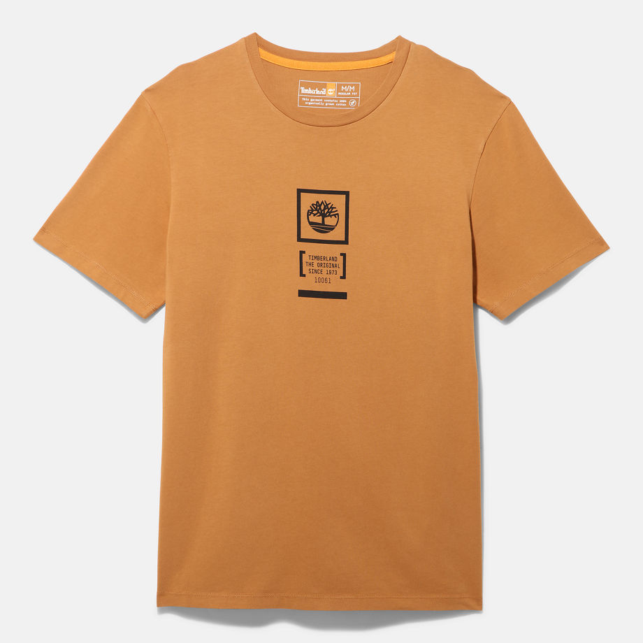 Timberland Camo Logo T-shirt For Men In Light Brown Light Brown, Size XXL