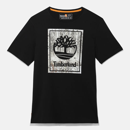 T-Shirt mit Winter-Grafik für Herren in Schwarz | Timberland