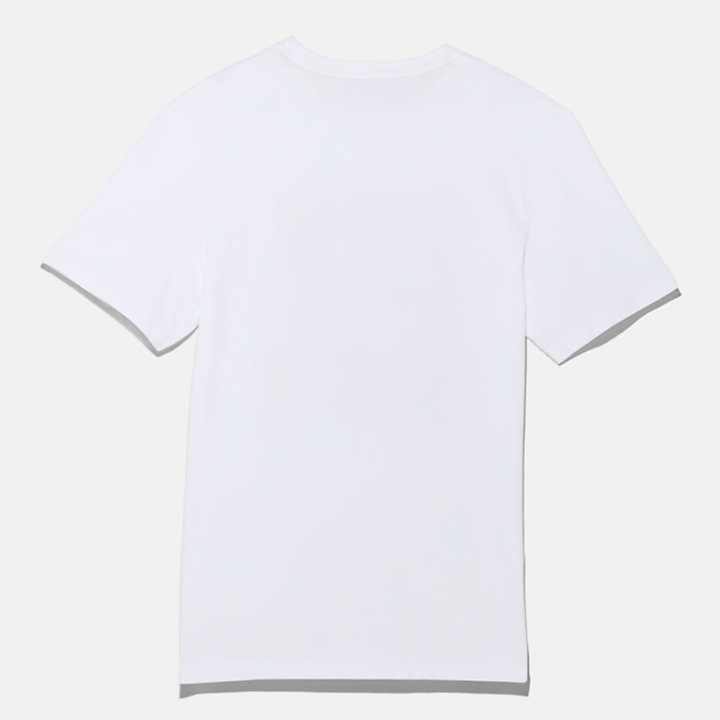 T-shirt met winterprint voor heren in wit-