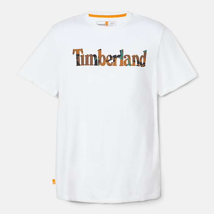 T-shirt con Logo Mimetico Outdoor Heritage da Uomo in bianco-