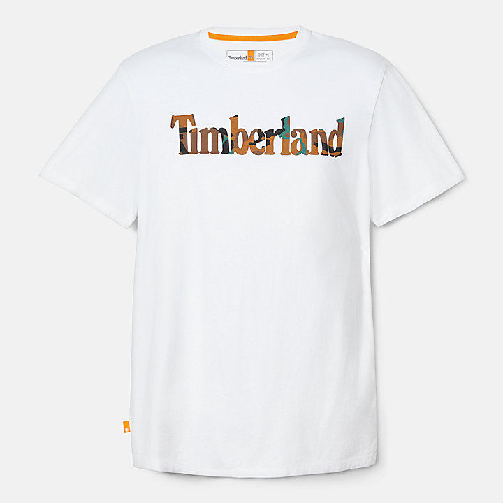 T-shirt con Logo Mimetico Outdoor Heritage da Uomo in bianco