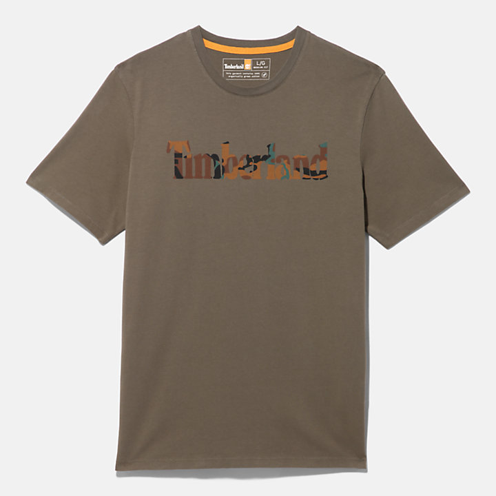 Outdoor Heritage T-Shirt mit Logo im Tarn-Print für Herren in Grün-