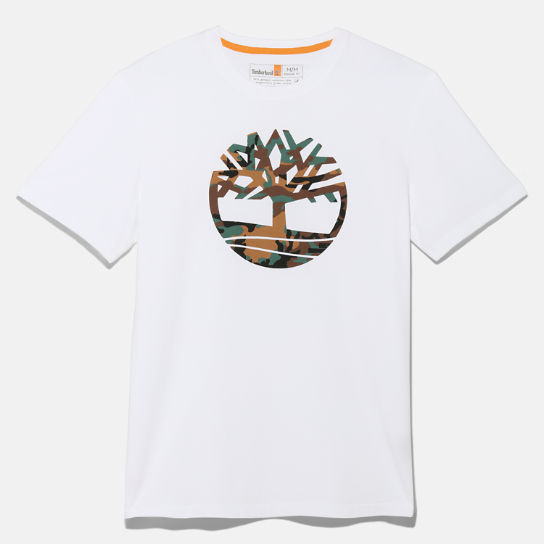 Outdoor Heritage T-Shirt mit Baum-Logo im Tarn-Print für Herren in Weiß | Timberland