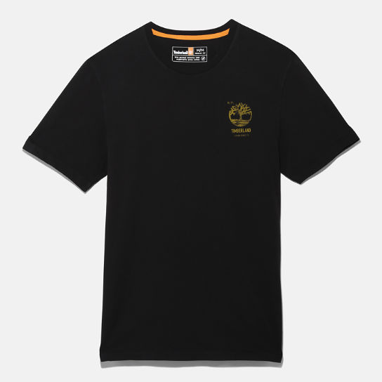T-shirt avec motif graphique au dos pour homme en noir | Timberland