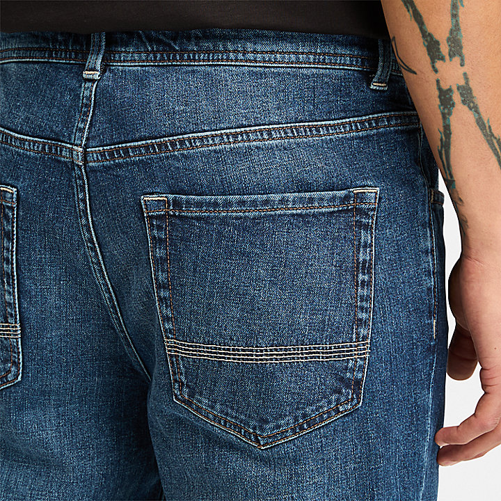 Core Jeans met stretch voor heren in marineblauw of indigo