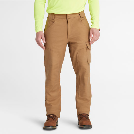 Pantalón de trabajo con doble panel delantero Timberland PRO® Morphix para hombre en amarillo | Timberland