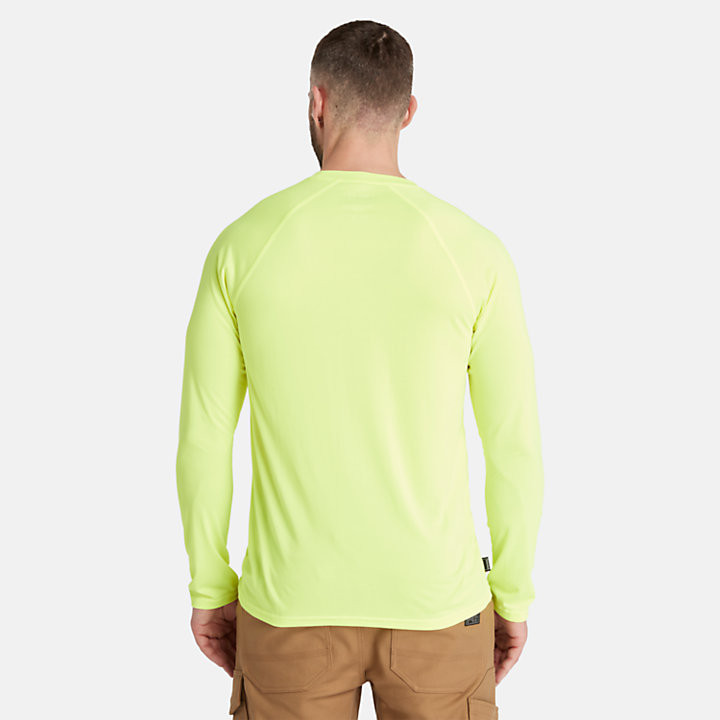 T-shirt à manches longues évacuant l'humidité Timberland PRO® Good Sport pour homme en jaune-