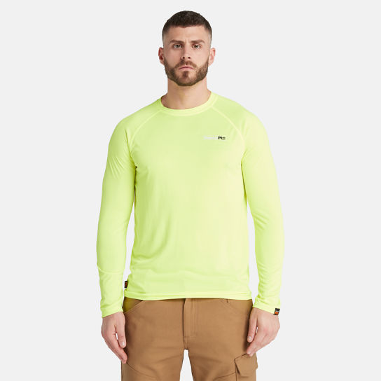 T-shirt à manches longues évacuant l'humidité Timberland PRO® Good Sport pour homme en jaune | Timberland