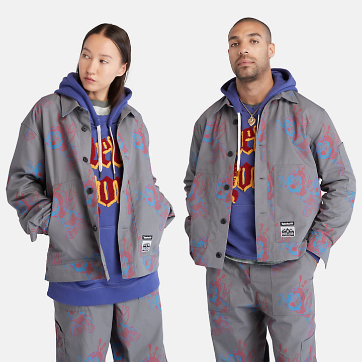 Bee Line x Timberland® Printed Jacket for Men in Grey-