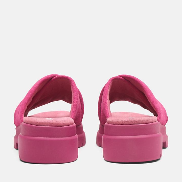 London Vibe Slide Sandale für Damen in Dunkelpink-
