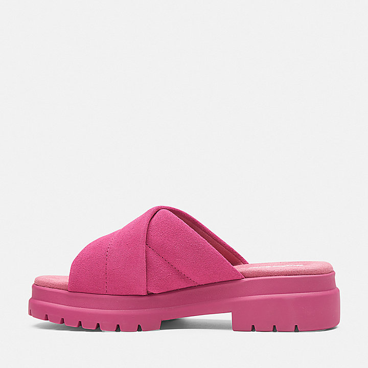 London Vibe Slide Sandal for Women in Dark Pink