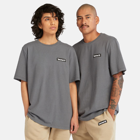 All Gender Heavyweight Woven Badge T-shirt in Grey | Timberland