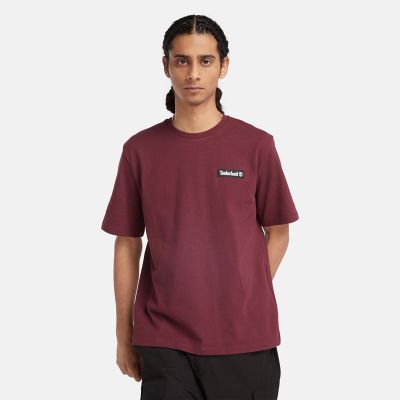 Timberland / t-shirt Woven Badge authentic in rood