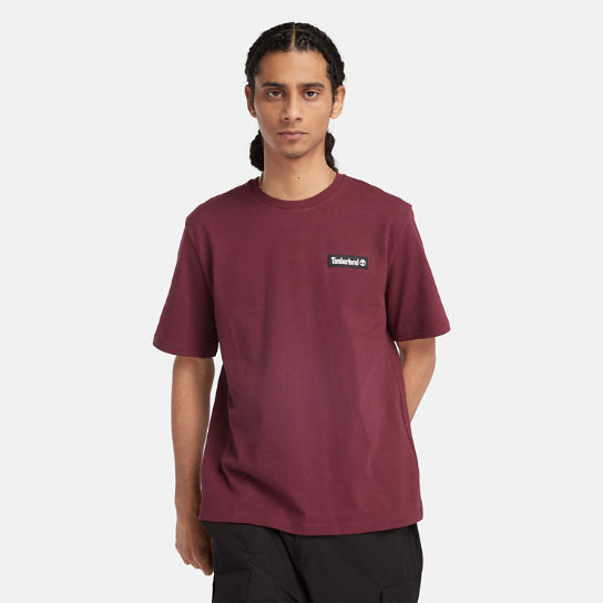 Camiseta unisex de alto gramaje con insignia tejida en burdeos | Timberland