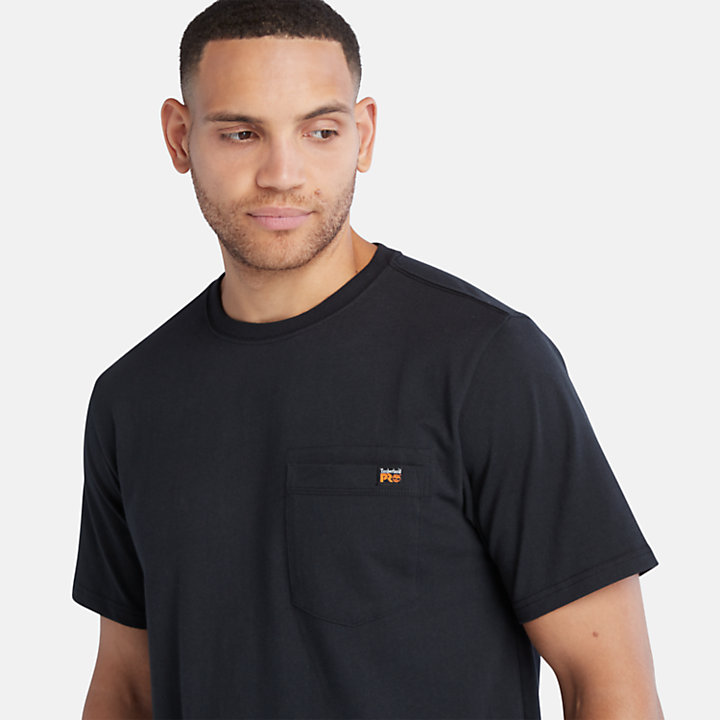 T-shirt con Tasca Timberland PRO® da Uomo in colore nero monocromatico-
