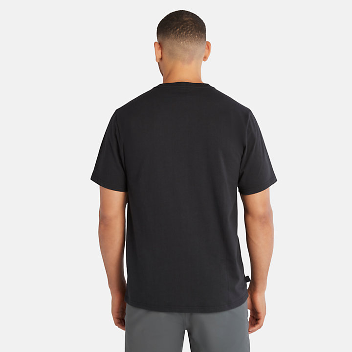 Camiseta de manga larga Timberland PRO® Core con bolsillo para hombre en color negro monocromático.-