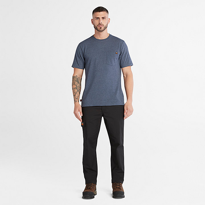 Camiseta de manga larga Timberland PRO® Core con bolsillo para hombre en azul