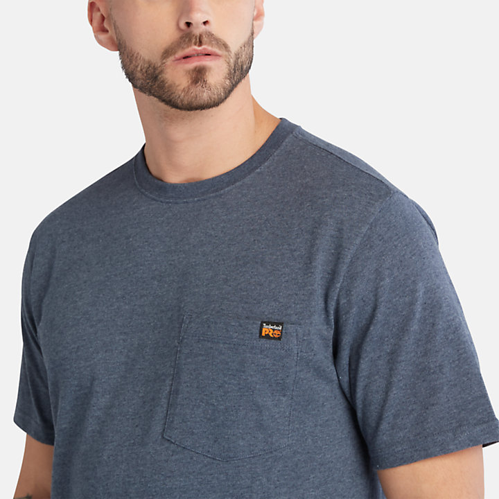 Camiseta de manga larga Timberland PRO® Core con bolsillo para hombre en azul-