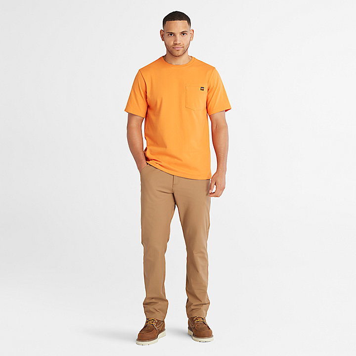 T-shirt con Tasca Timberland PRO® da Uomo in arancione