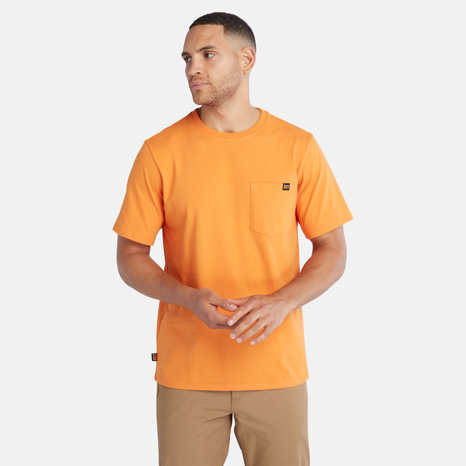 T-shirt À Poche Timberland Pro Pour Homme En Orange Orange