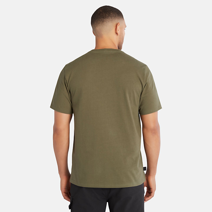Camiseta de manga larga Timberland PRO® Core con bolsillo para hombre en verde-