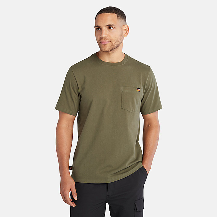 Camiseta de manga larga Timberland PRO® Core con bolsillo para hombre en verde